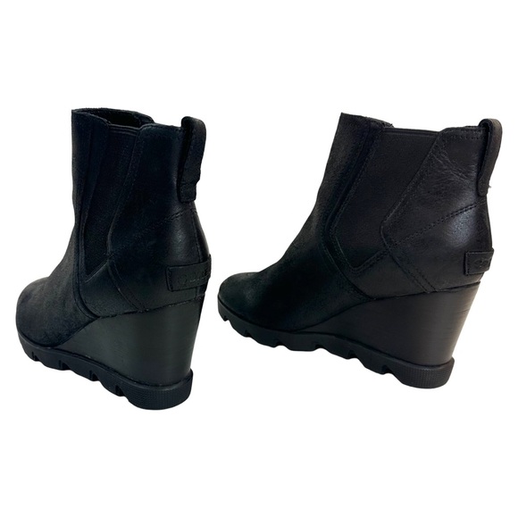 Sorel Women’s Joan Uptown Waterproof Wedge Chelsea Boot in Black Size: 9 - Picture 4 of 16